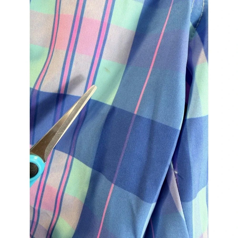 Vineyard Vines Mens Blue Pink Plaid Swim Trunks Drawstring Shorts Size L
